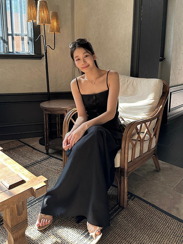 Button Camisole & A-line Skirt Set R31113