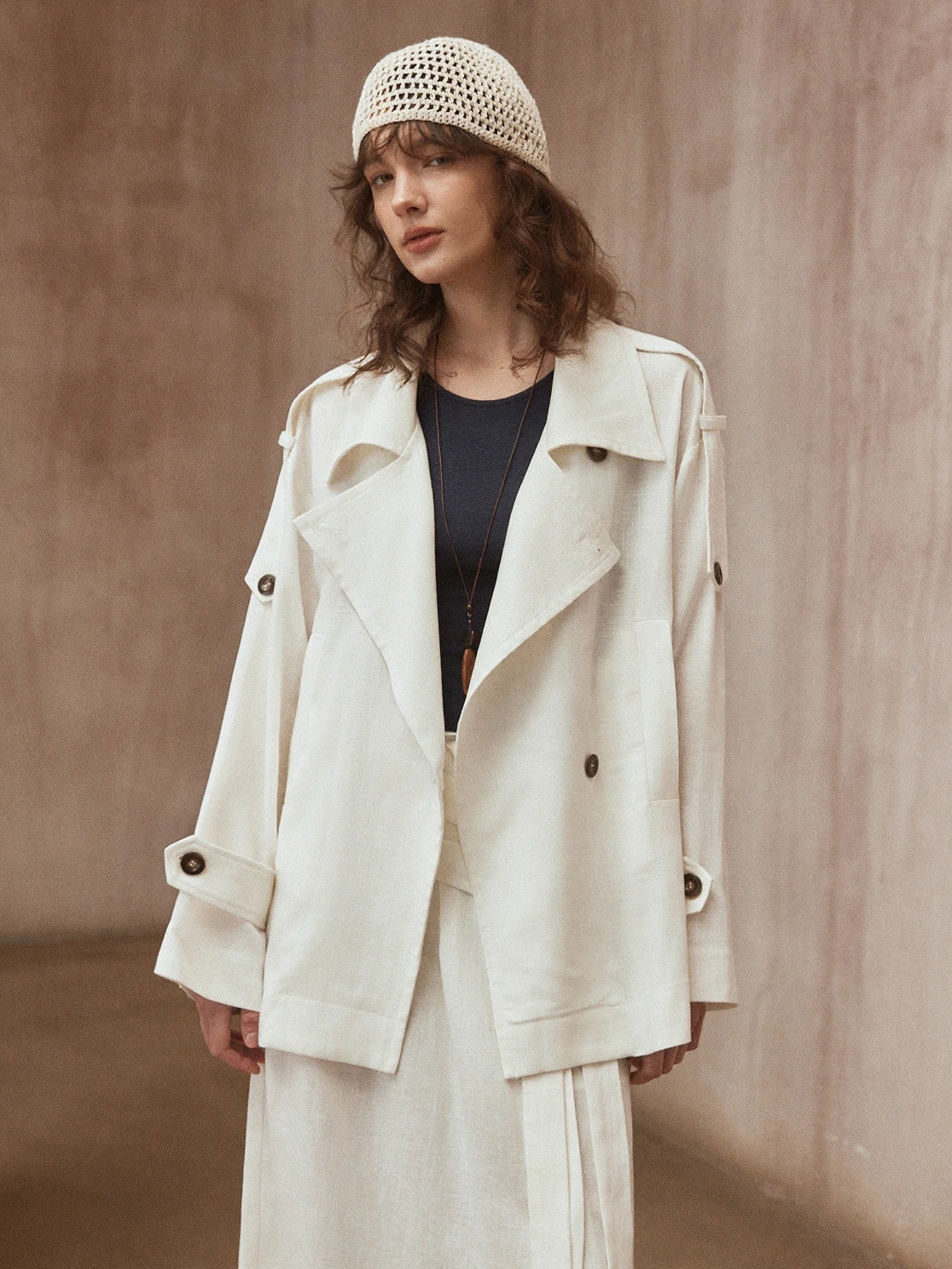 Korean Lapel Trench Coat R31098