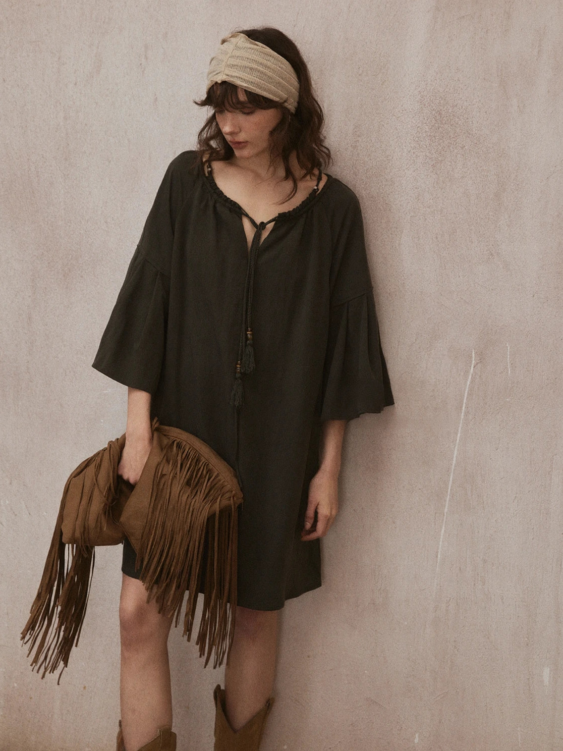 Bohemian White Dress R31037