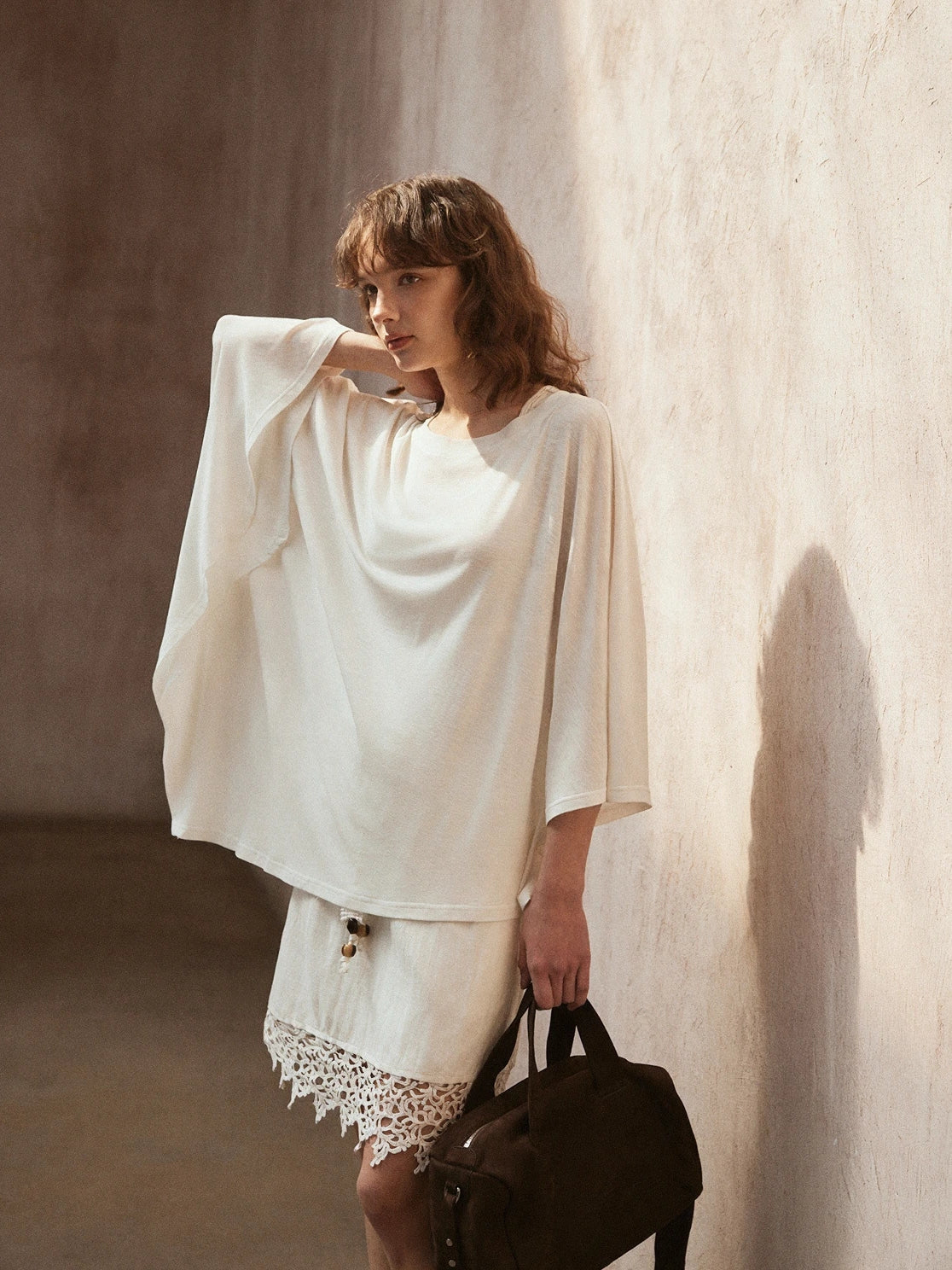 Batwing Sleeve Knit Top R31012