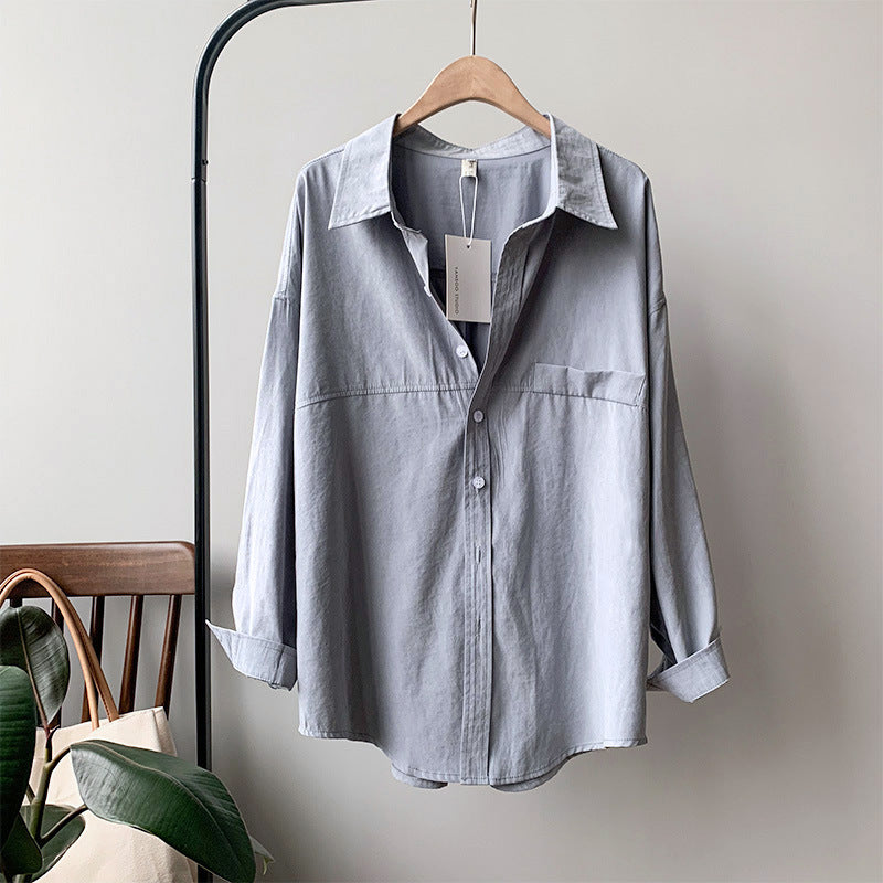 Silhouette Long-sleeved Vintage Shirt RH012990