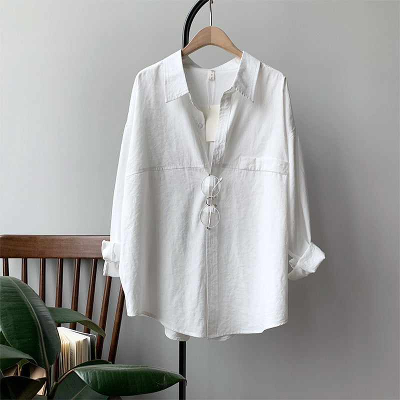 Silhouette Long-sleeved Vintage Shirt RH012990