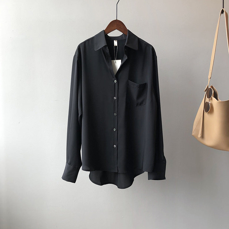 Solid Color Simple Lapel Shirt RH012984