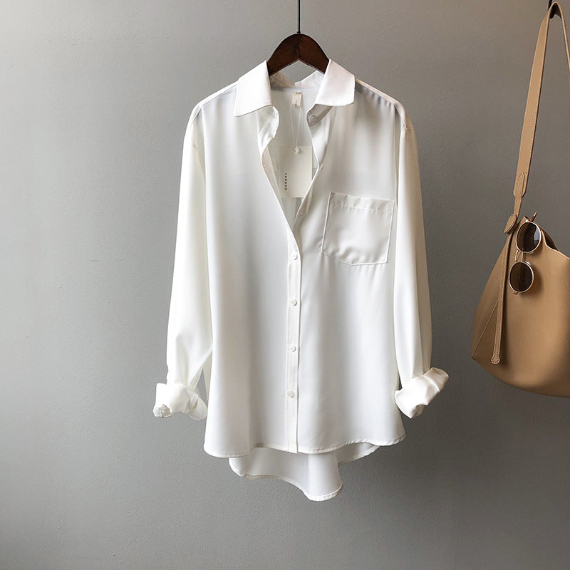 Solid Color Simple Lapel Shirt RH012984