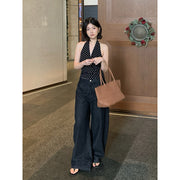 Vintage Wash Oversized Wide-Leg Jeans R31125