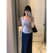 Solid Square Neck T-shirt R31104