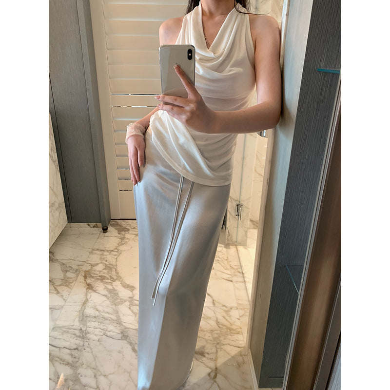 Draped Neck Tencel Tank Top R31139