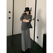 Mohair Round Neck Knit Top R31178