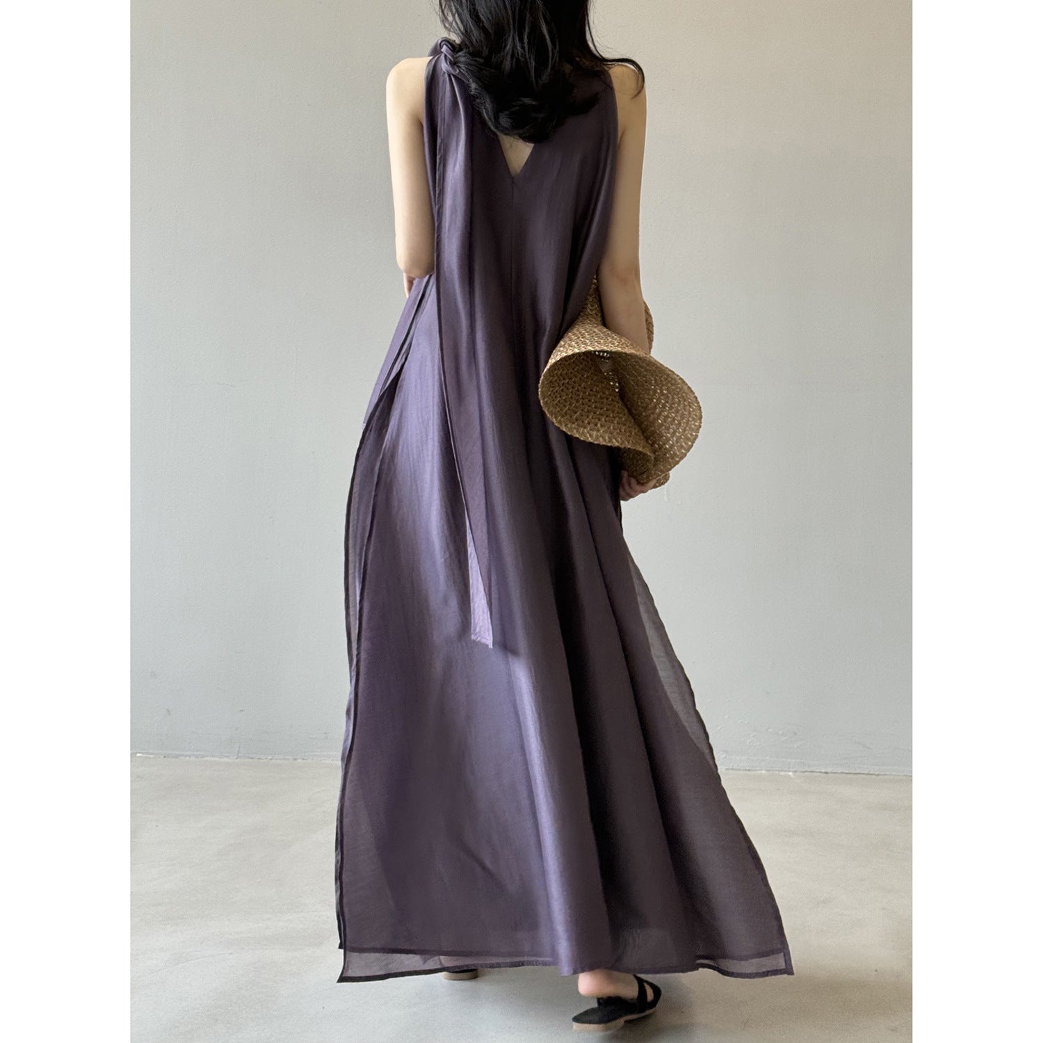 Ribbon Neck Dress Women RH013010