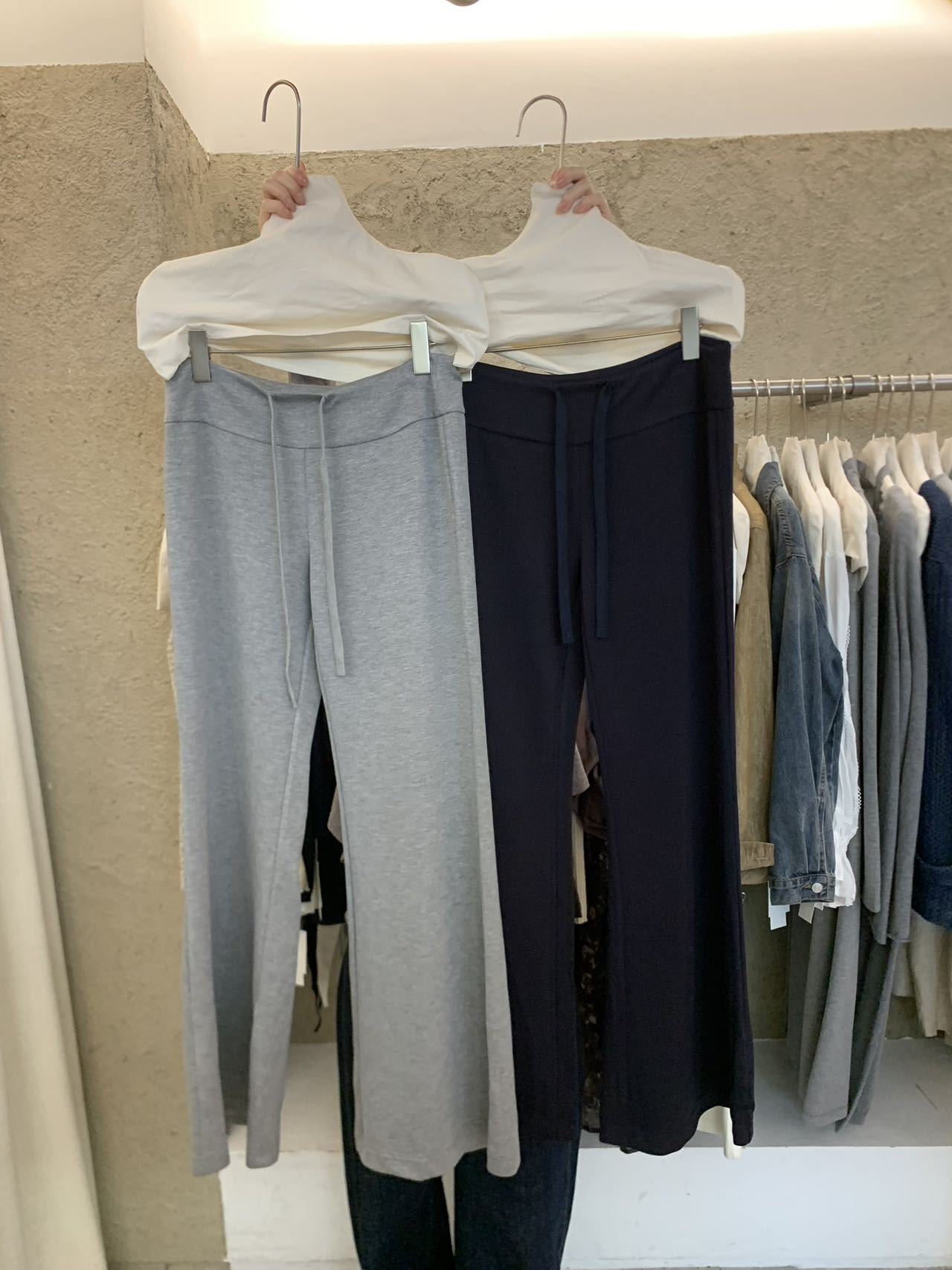 Drawstring Flared Pants R31107