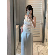 Draped Neck Tencel Tank Top R31139
