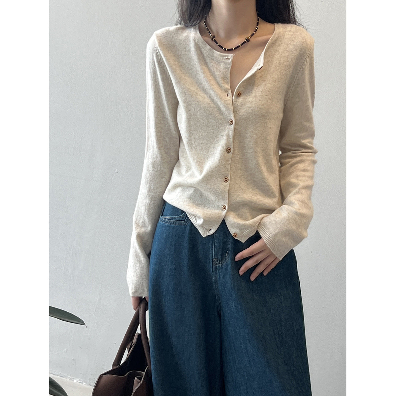 Striped Knitted Sweater Jacket RH012957