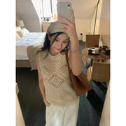 Hollow Crochet Knit Vest R31166