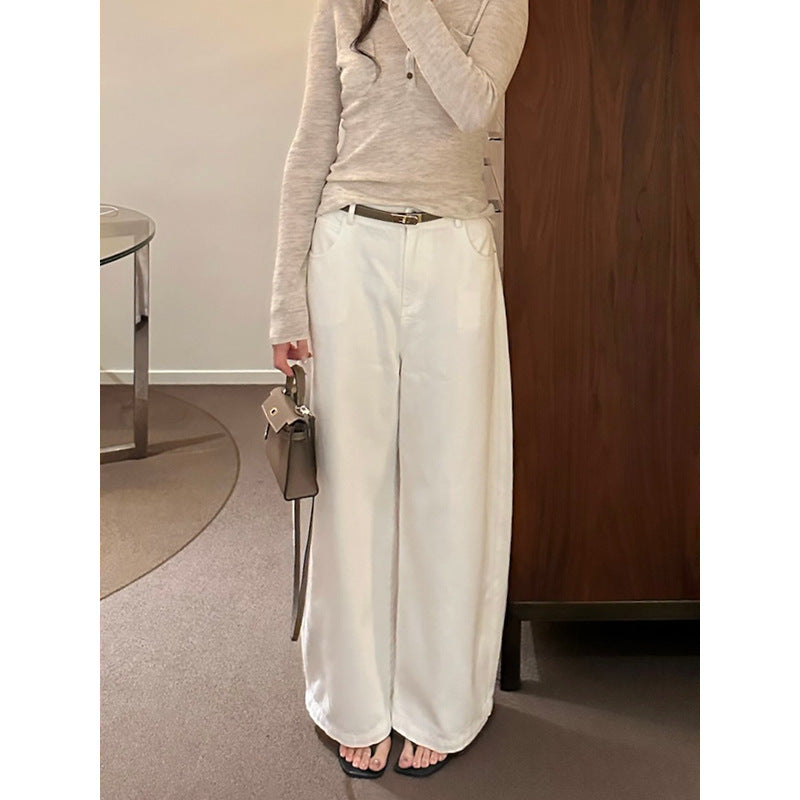 Vintage Wash Oversized Wide-Leg Jeans R31125