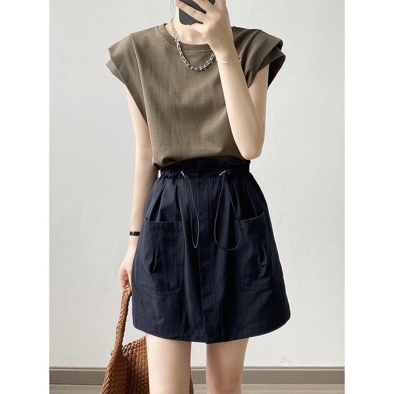 Sleeveless Crew Neck T-Shirt RH012941
