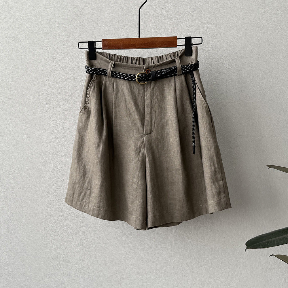 Linen Wide-leg Straight Pants RH013031