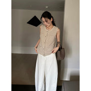 Buttoned Knit Vest R31173