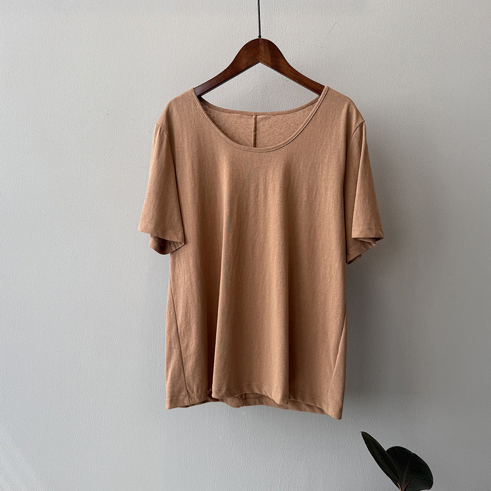 Loose Crew Neck Short Sleeve T-Shirt RH012954