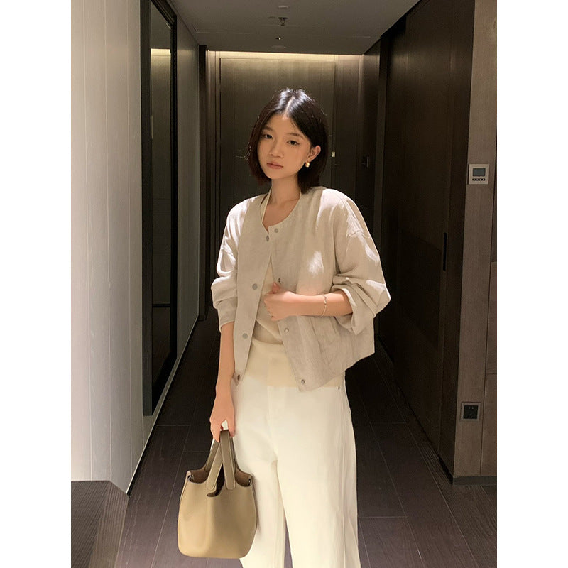 Ramie Cropped Jacket R31145