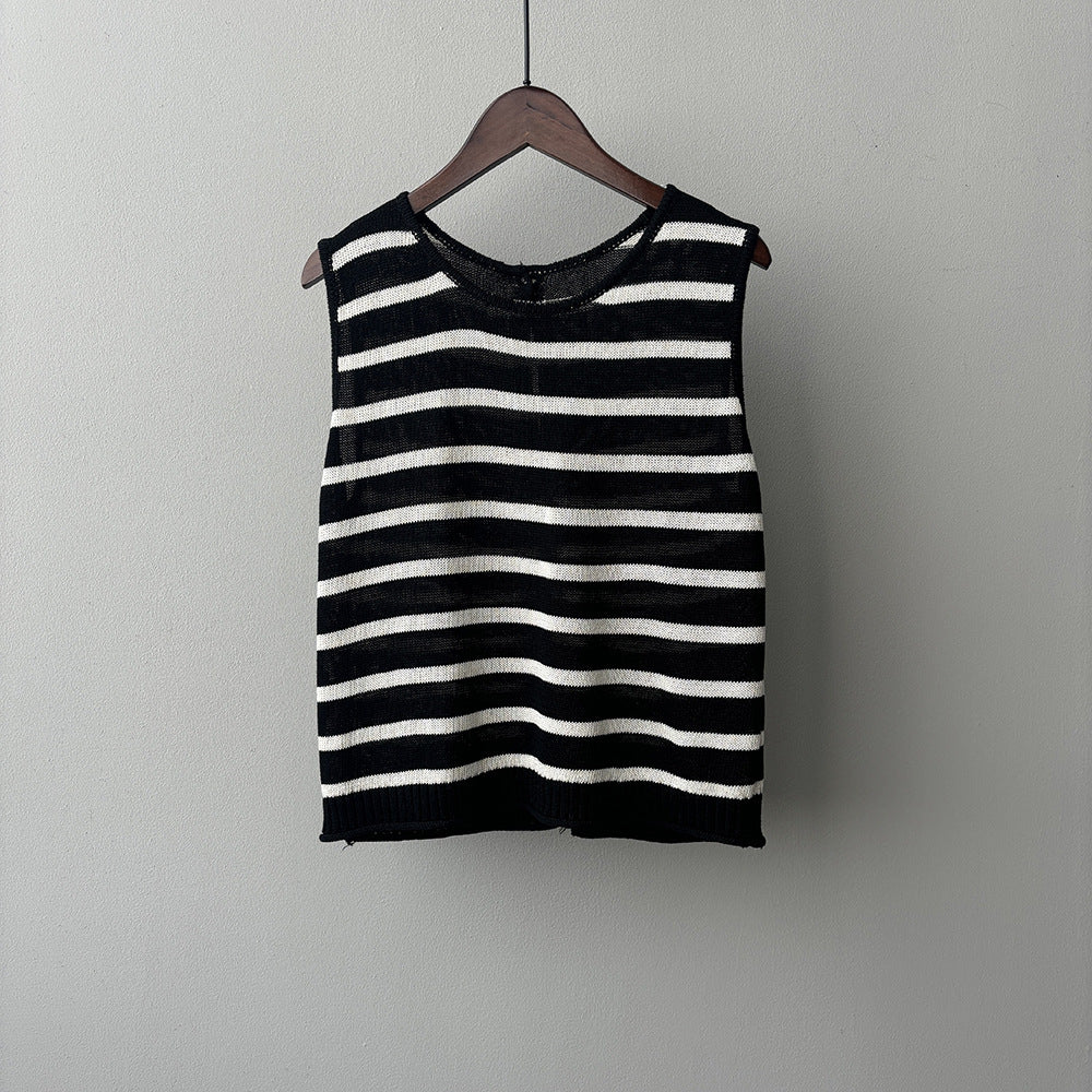 Linen Knitted Vest RH012939