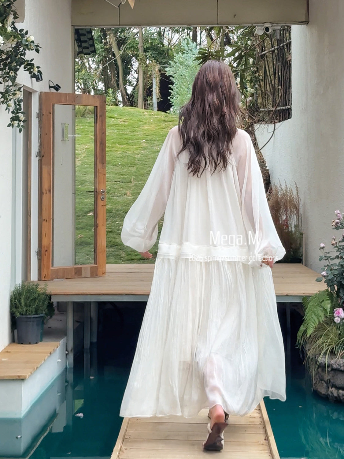 Mag dream, spring and summer new mesh slack blouse dress French retro high-end holiday dress