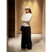 Asymmetric Button Long Sleeve Top R31149