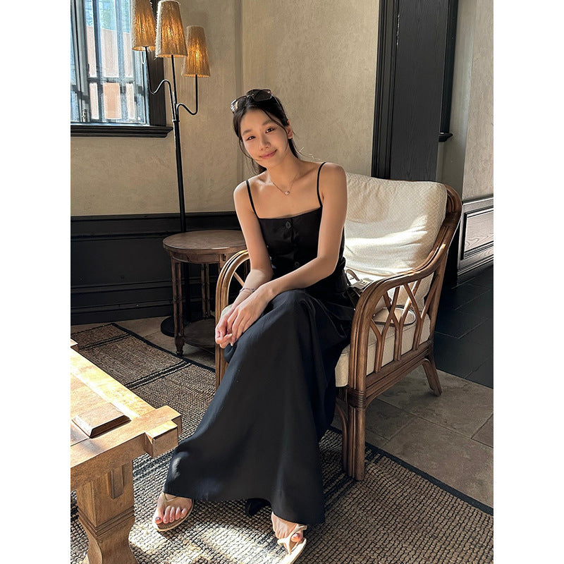 Button Camisole & A-line Skirt Set R31113