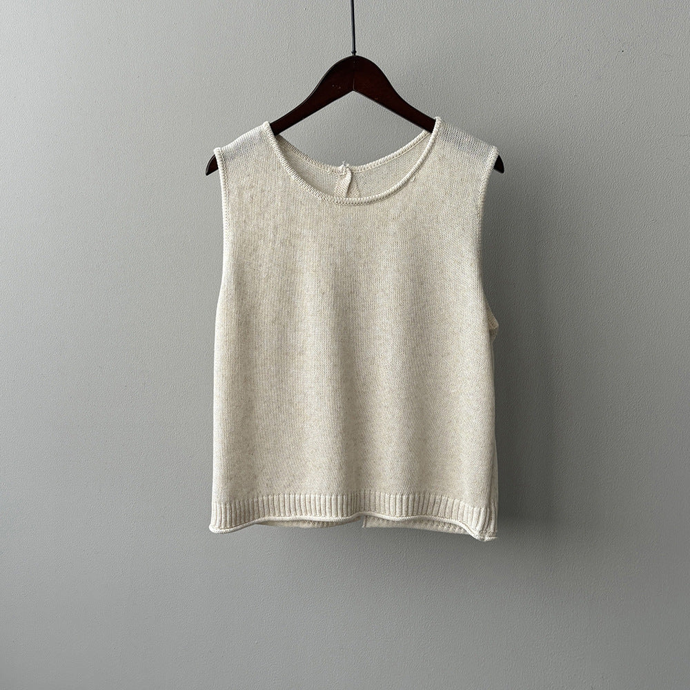 Linen Knitted Vest RH012939