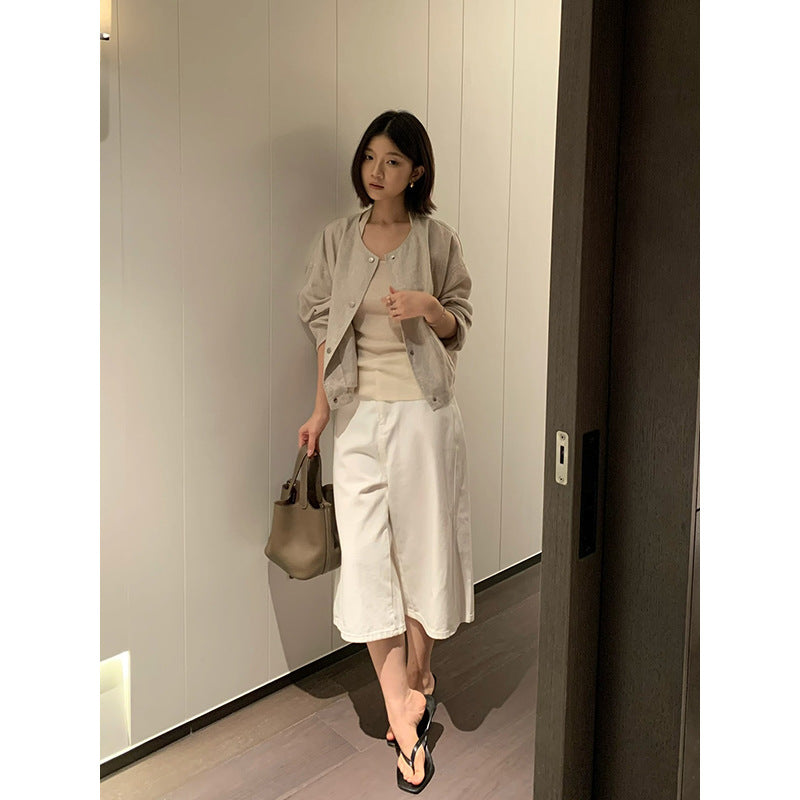 Ramie Cropped Jacket R31145