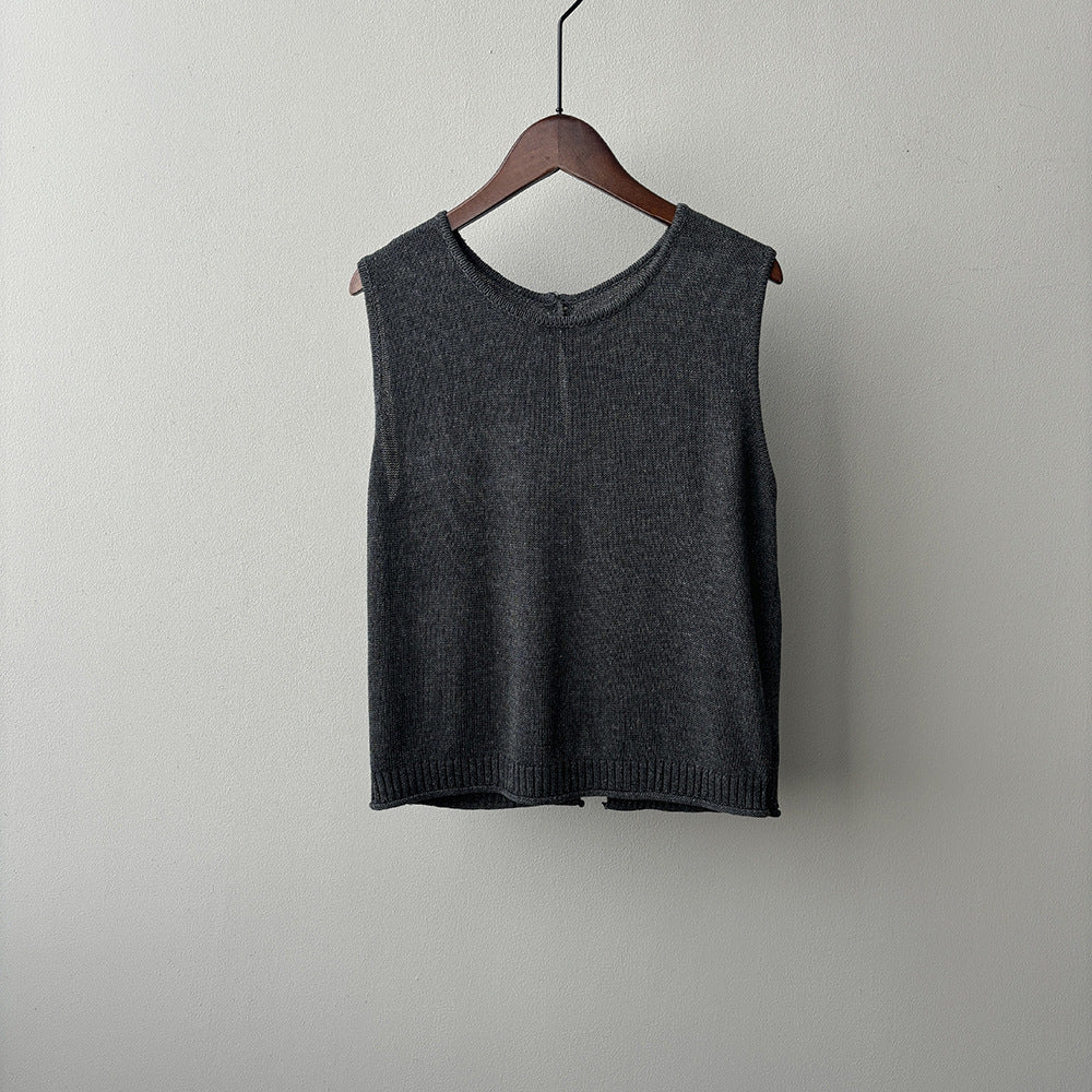 Linen Knitted Vest RH012939