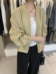 Linen Zip-Up Jacket R31143