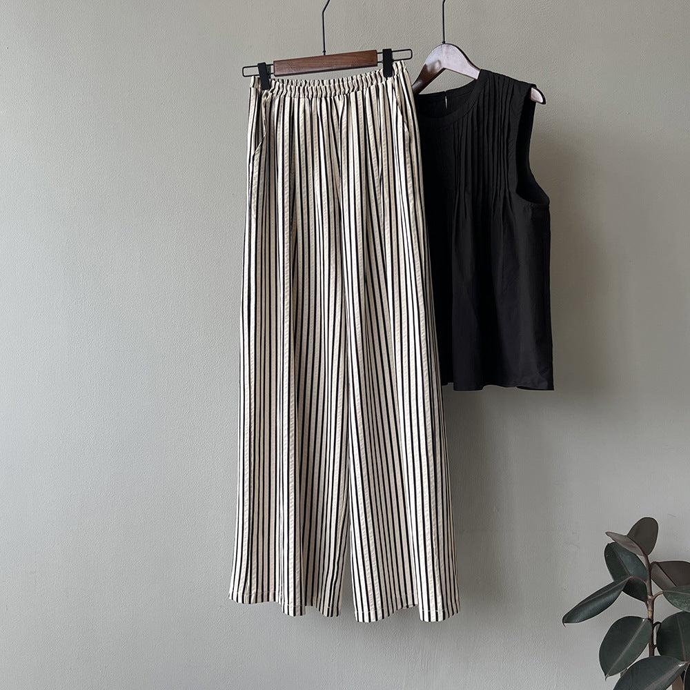 Striped Wide Leg Pants RH013003