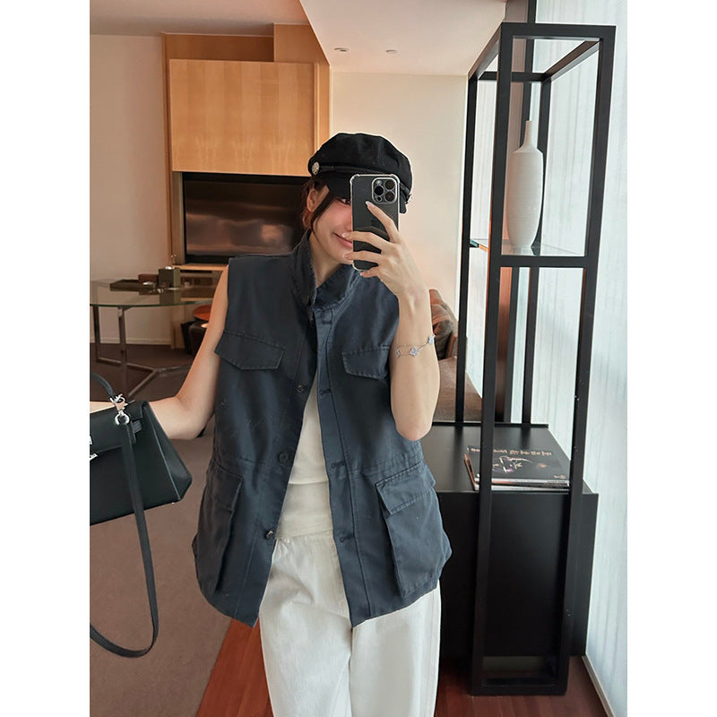 Workwear Pocket Suede Vest R31167