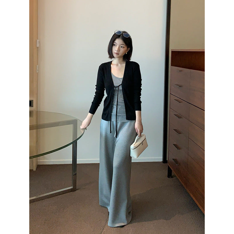 Tencel Wool Tie Knit Cardigan R31171