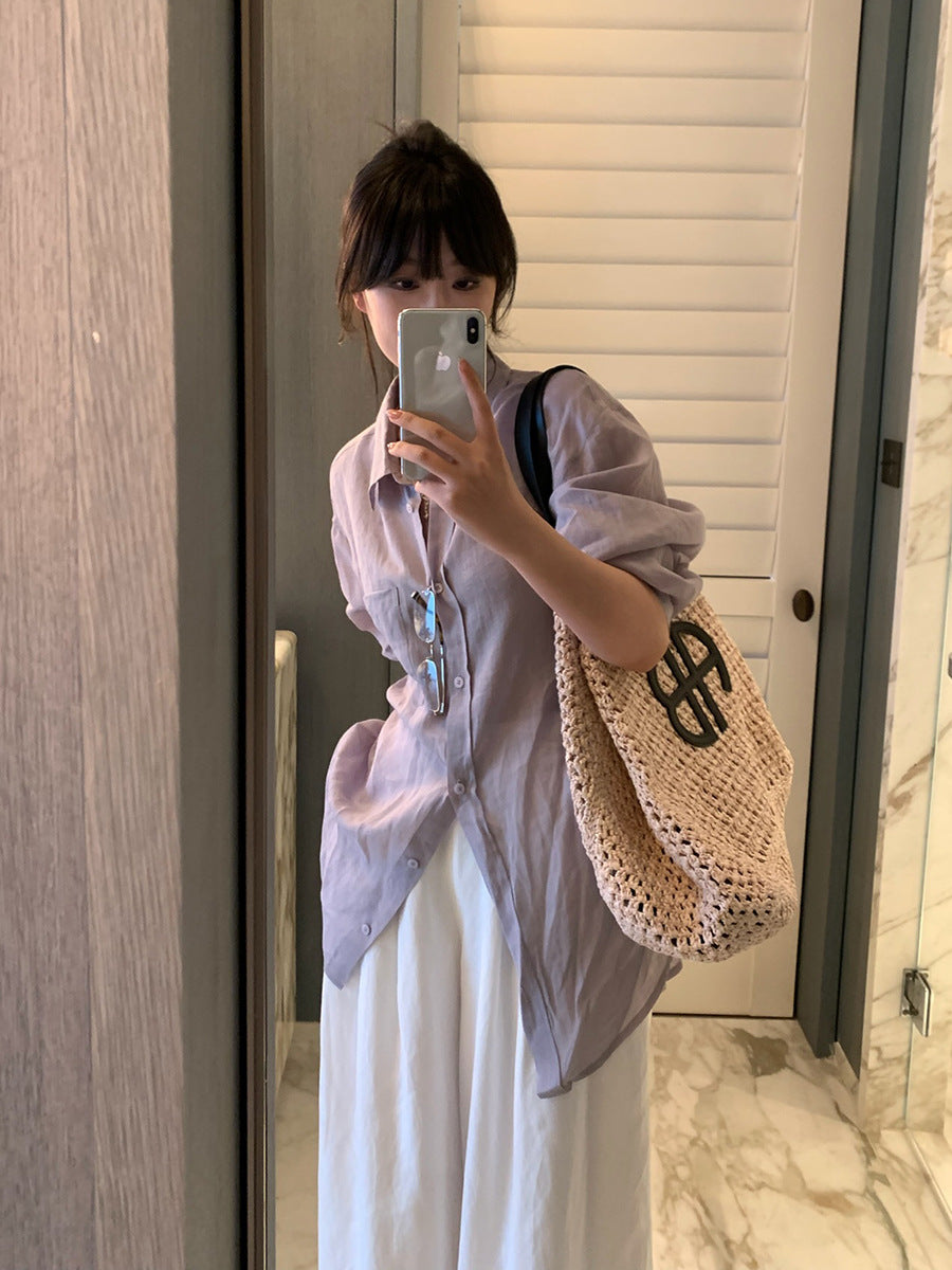 100% Ramie Sun Protection Shirt R31124