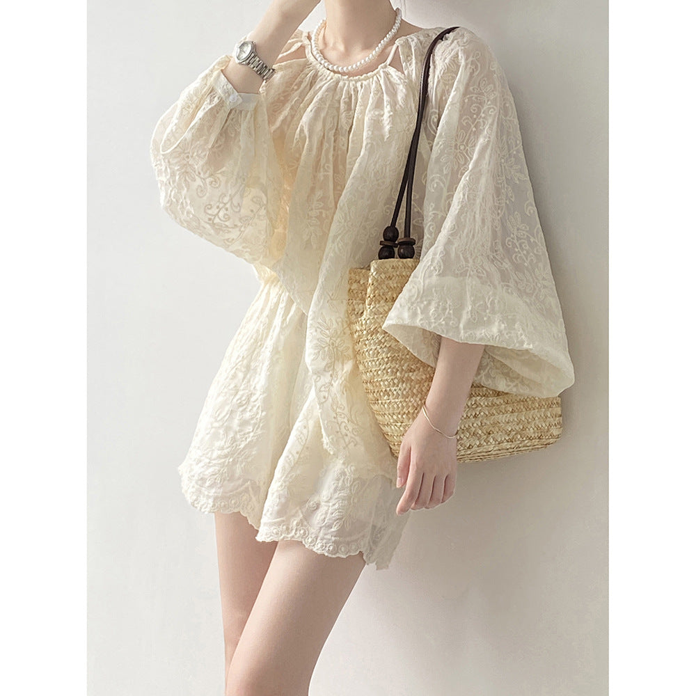 Tencel Embroidery Long Sleeve Set RH013032