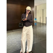 Vintage Wash Oversized Wide-Leg Jeans R31125