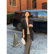 Matte PU Leather Blazer R31134