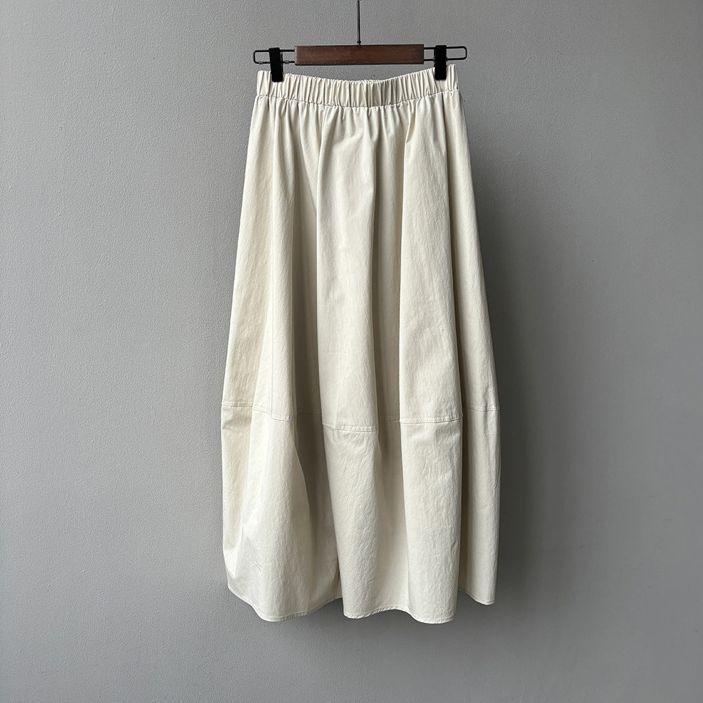 Elastic Waist Mid-length Skirt RH012944