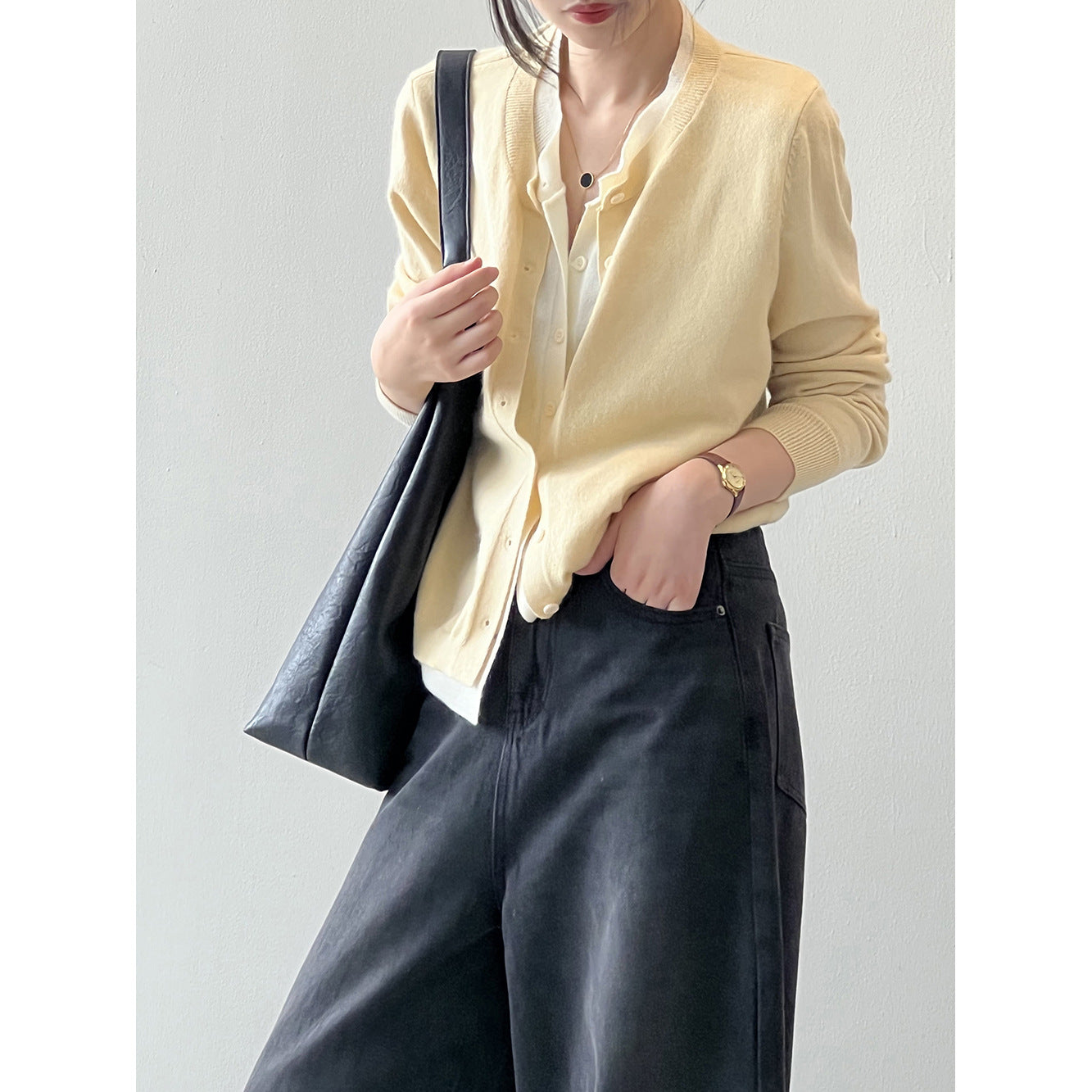 Thin Sweater Jacket Top RH012964