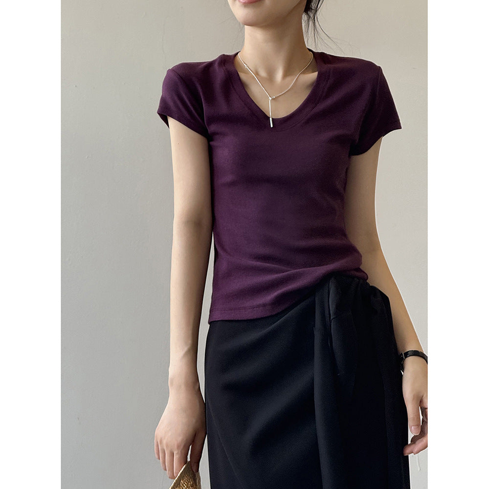 U-neck Short-sleeved T-shirt RH012986