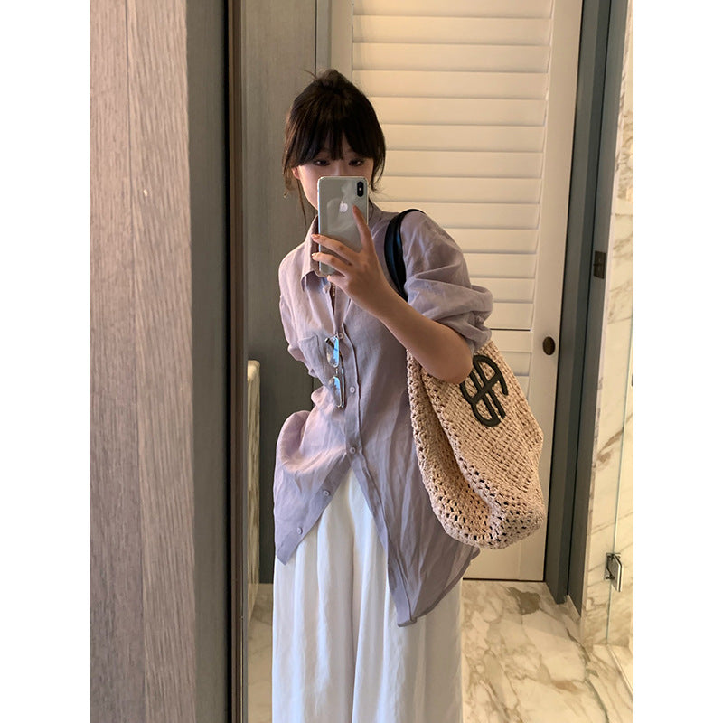 100% Ramie Sun Protection Shirt R31124