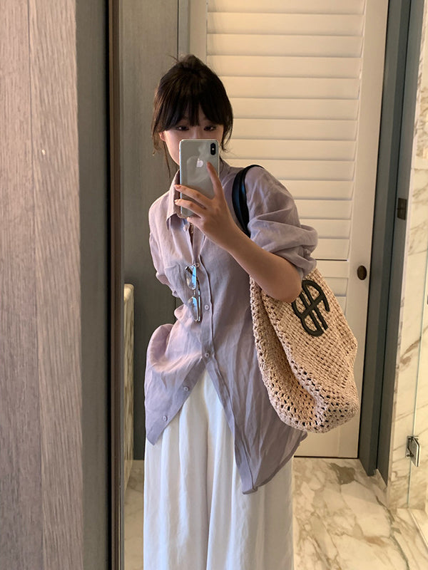 100% Ramie Sun Protection Shirt R31124