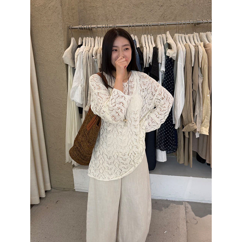 Loose Hollow Knit Cardigan R31184