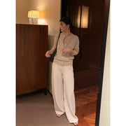 Ribbed Texture Stand Collar Zip Cardigan R31136