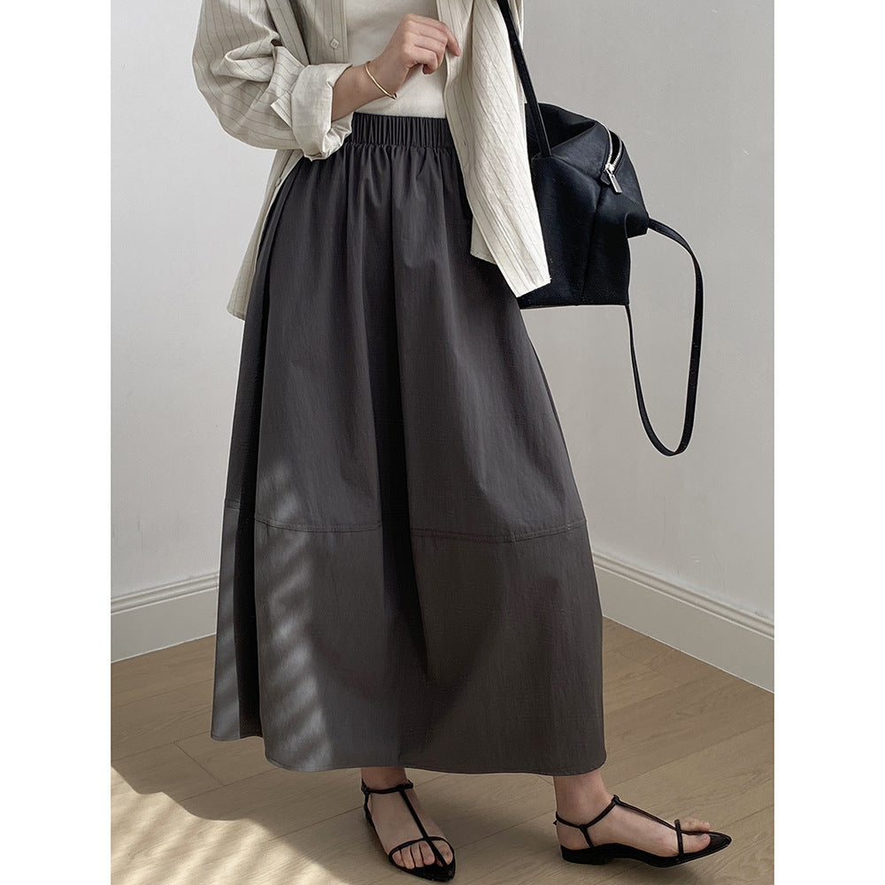 Elastic Waist Mid-length Skirt RH012944