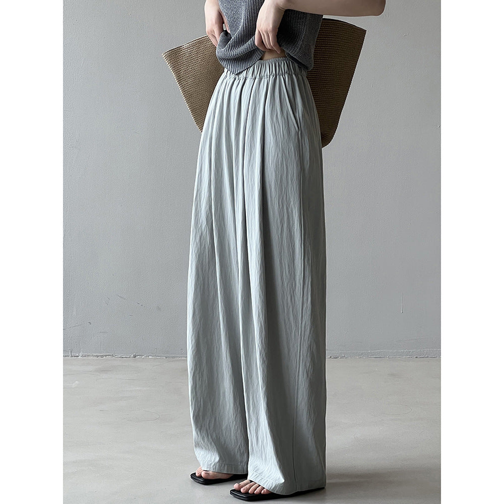 Elastic Waist Straight Trousers RH012979
