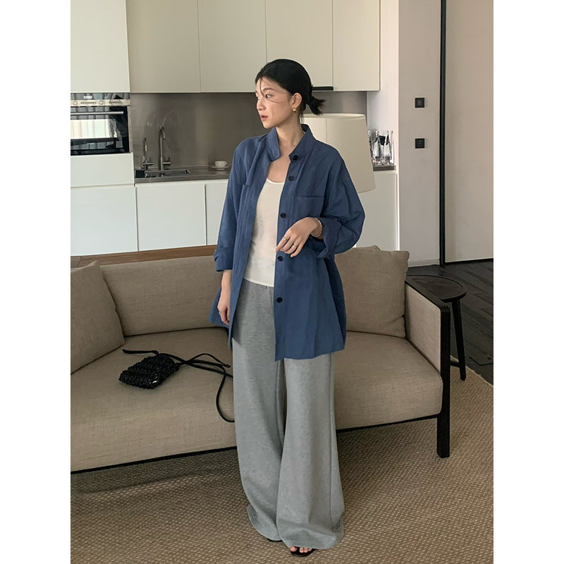 Drawstring Waist Tencel Pants R31151