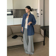 Drawstring Waist Tencel Pants R31151