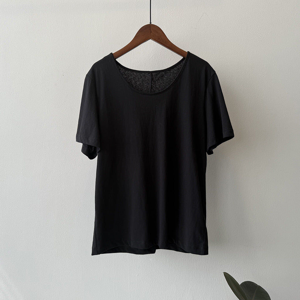 Loose Crew Neck Short Sleeve T-Shirt RH012954